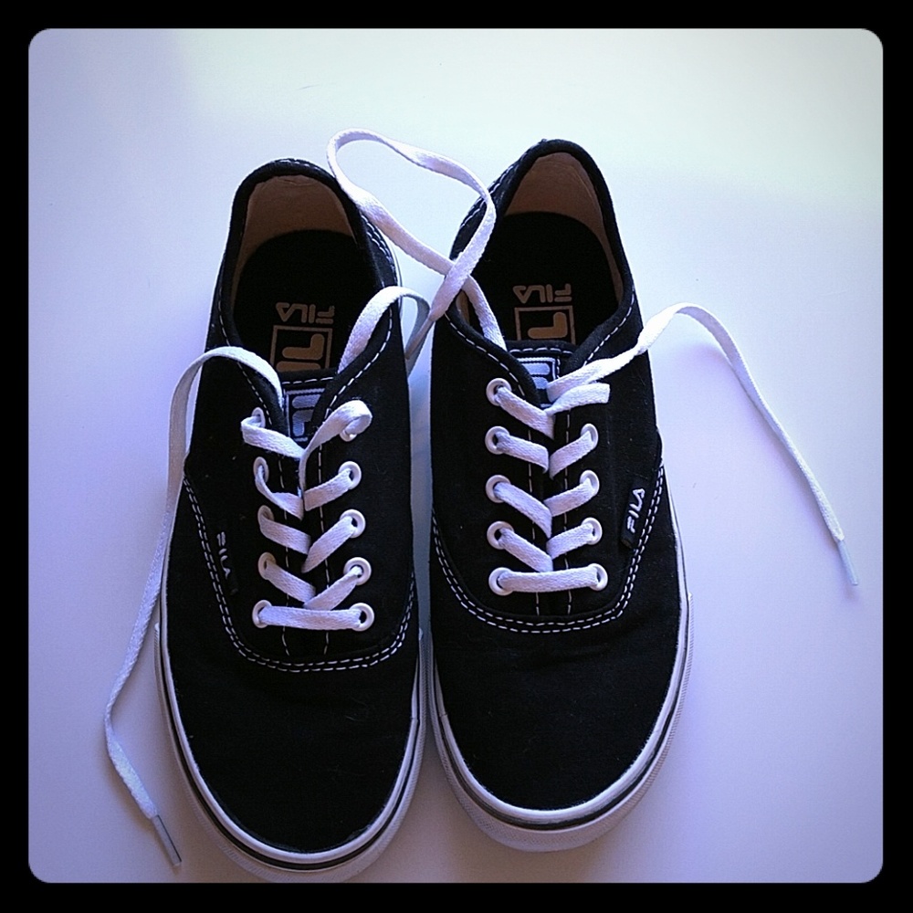 PRICE JUST REDUCED!! Black Canvas Sneakers